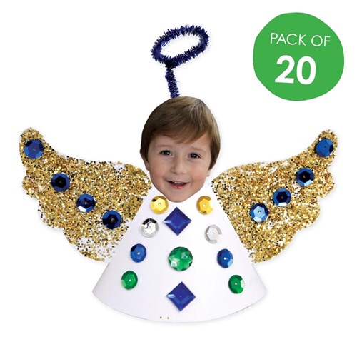 Cardboard Angel Tree Toppers - White - Pack of 20 | Paper Activities | CleverPatch - Art &amp; Craft
