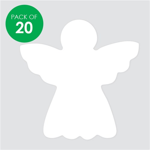 Cardboard Angels - White - Pack of 20