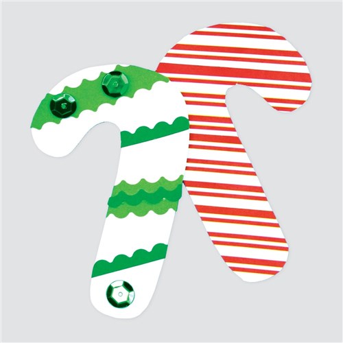 Cardboard Candy Canes - White - Pack of 20