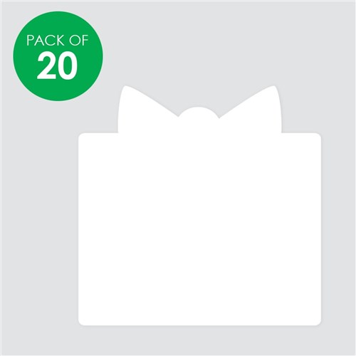 Cardboard Presents - White - Pack of 20