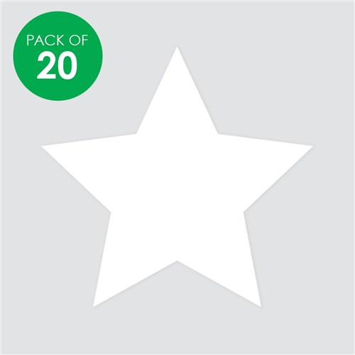 Cardboard Stars - White - Pack of 20