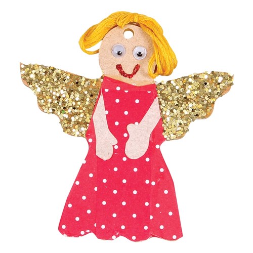Wooden Angel Shapes - Pack of 20