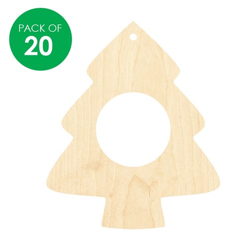 Wooden Christmas Tree Frames - Pack of 20