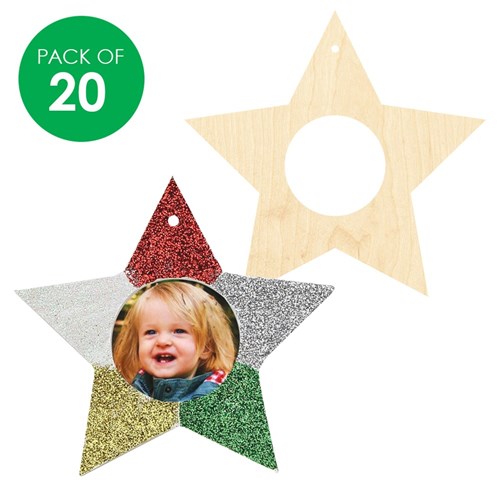 Wooden Star Frames - Pack of 20