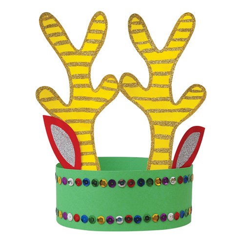 Cardboard Reindeer Antlers - White - Pack of 20