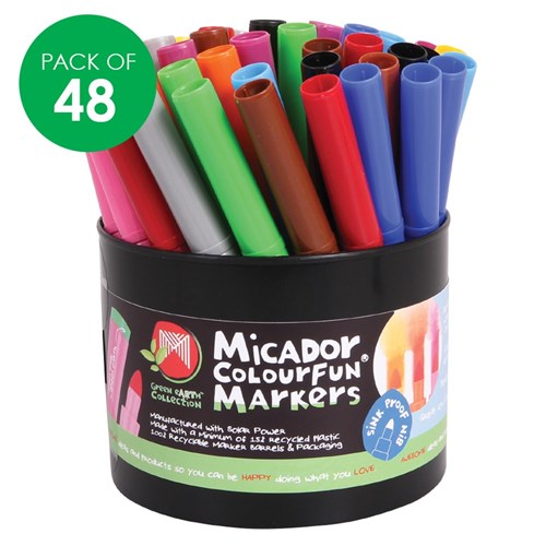 Micador Colourfun Markers Deskpack - Pack of 48