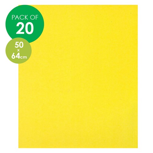 CleverPatch Cardboard - 500 x 640mm - Yellow - Pack of 20