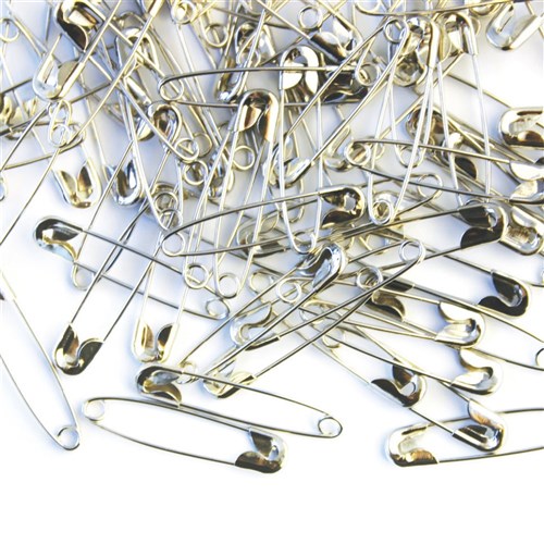Safety Pins - Silver - Pack of 200