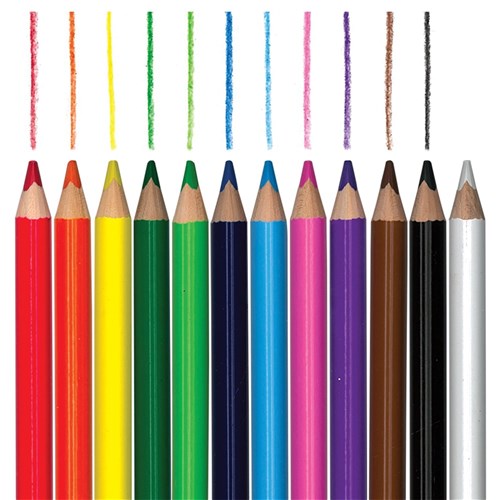 EC Jumbo Triangular Colouring Pencils - Pack of 12