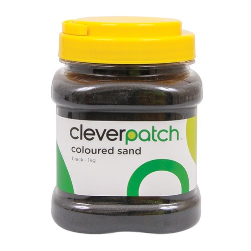 CleverPatch Coloured Sand - Black - 1kg Tub