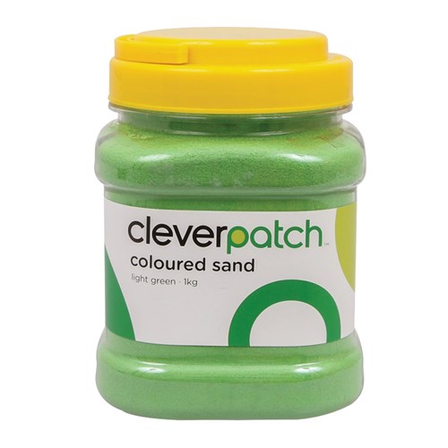 CleverPatch Coloured Sand - Light Green - 1kg Tub