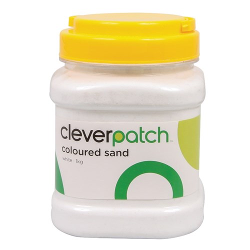 CleverPatch Coloured Sand - White - 1kg Tub