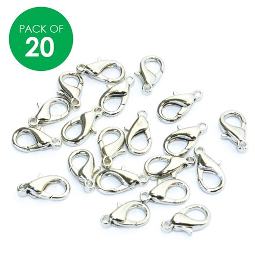 Jewellery Clasps - Silver - Pack of 20