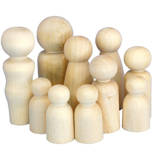 Wooden People - Pack of 10