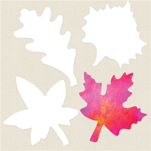 Colour Diffusing Leaf Shapes - Pack of 80