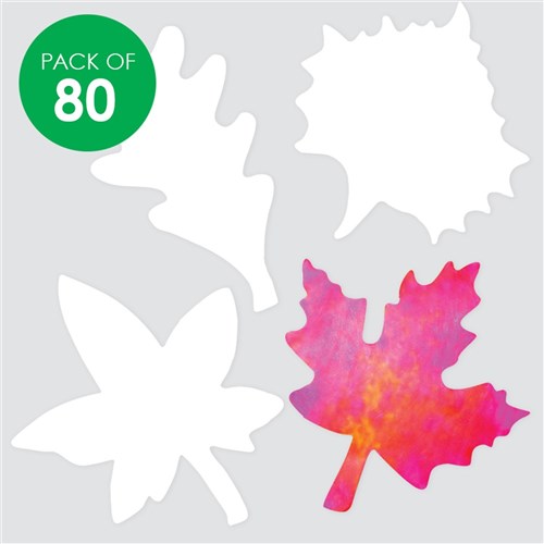 Colour Diffusing Leaf Shapes - Pack of 80