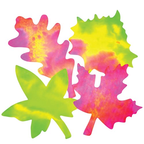 Colour Diffusing Leaf Shapes - Pack of 80