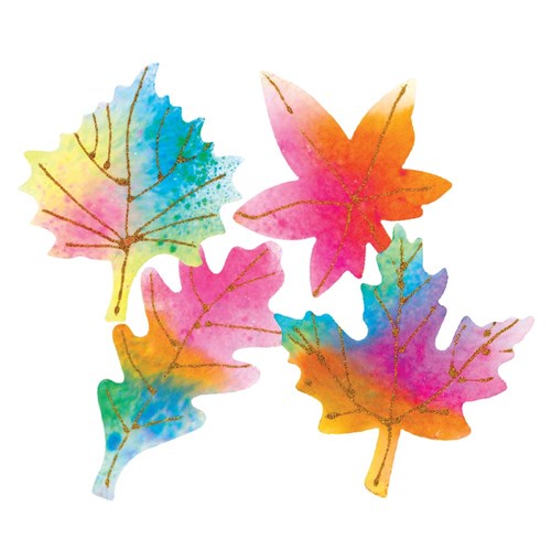 Colour Diffusing Leaf Shapes - Pack of 80