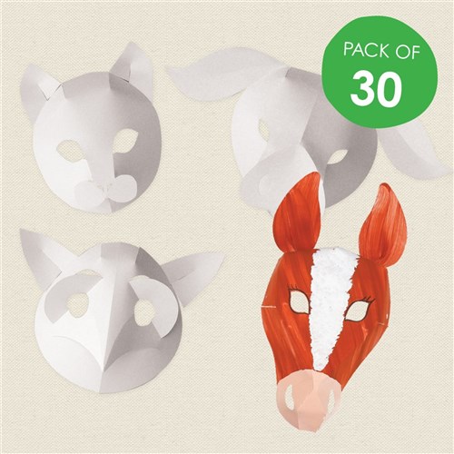 Barnyard Animal Fold-Up Masks - Pack of 30