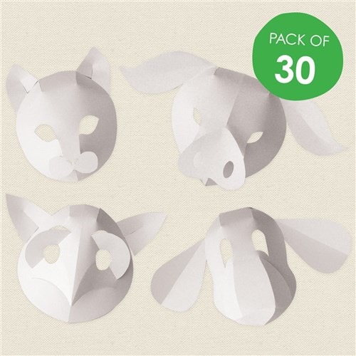 Barnyard Animal Fold-Up Masks - Pack of 30