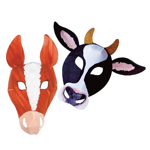 Barnyard Animal Fold-Up Masks - Pack of 30