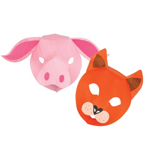 Barnyard Animal Fold-Up Masks - Pack of 30