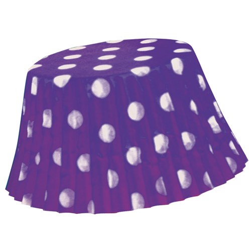 Polka Dot Patty Pans - Purple - Pack of 20