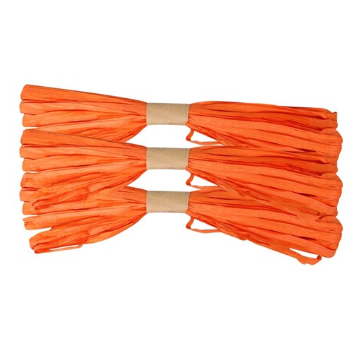 Paper Raffia - Orange - 50 Metres