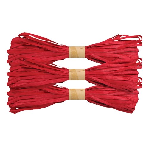 Paper Raffia - Red - 50 Metres