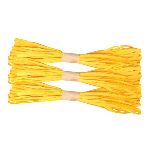 Paper Raffia - Yellow - 50 Metres