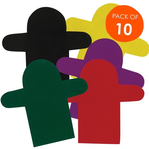 Felt Hand Puppets - Pack of 10