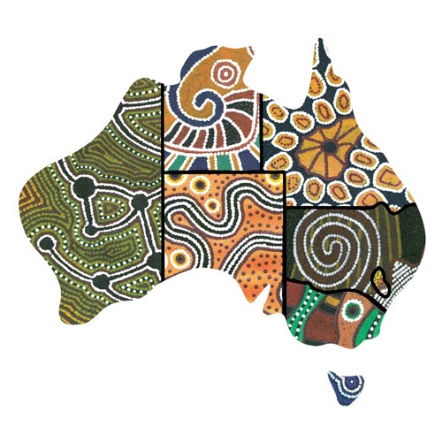 Cardboard Australia Shapes - White - Pack of 20