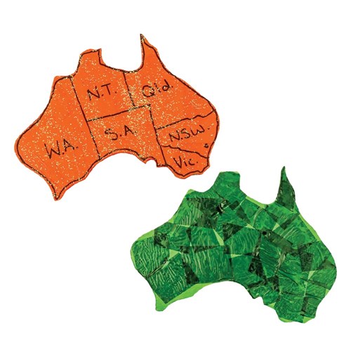 Wooden Mainland Australia Shapes - Pack of 20