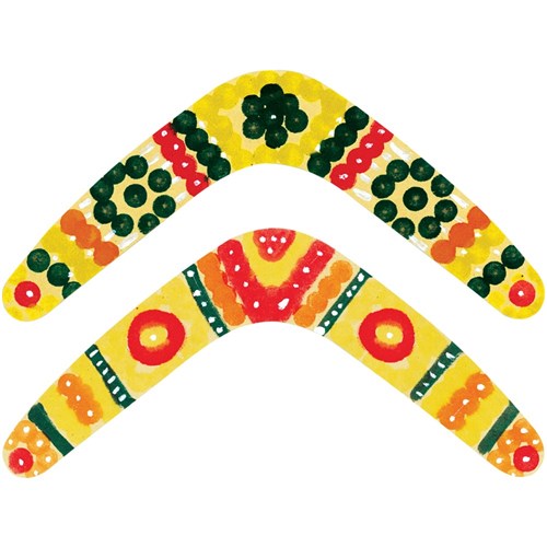 Wooden Boomerang Shapes - Small - Pack of 20