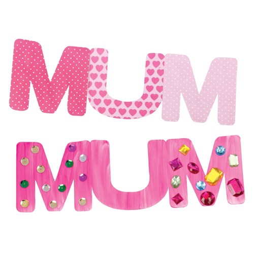Cardboard MUM Cards White Pack of 20 Collage & Craft