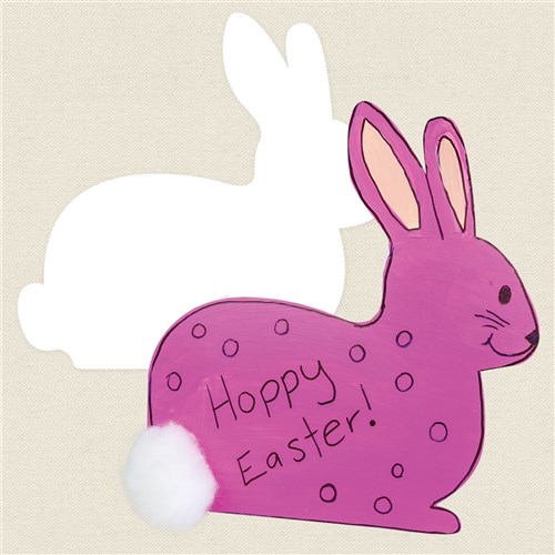 Cardboard Bunny Shape - White - Pack of 20