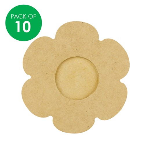 Wooden Candle Holders - Flower - Pack of 10
