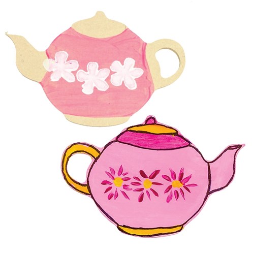 Wooden Teapot Shapes - Pack of 20