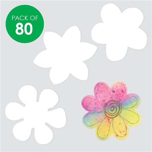 Colour Diffusing Flower Shapes - Pack of 80