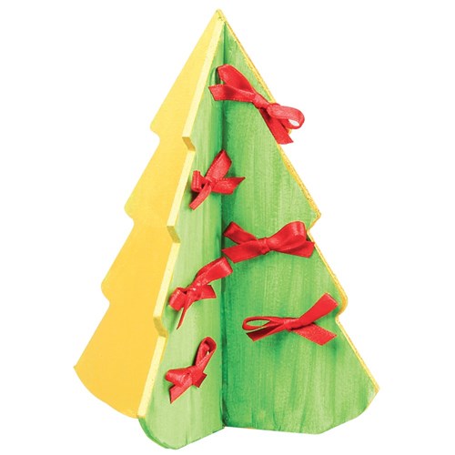 3D Wooden Christmas Trees - Pack of 20