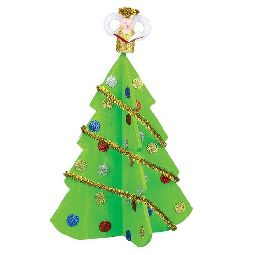 3D Wooden Christmas Trees - Pack of 20