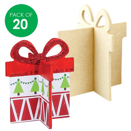 3D Wooden Presents - Pack of 20