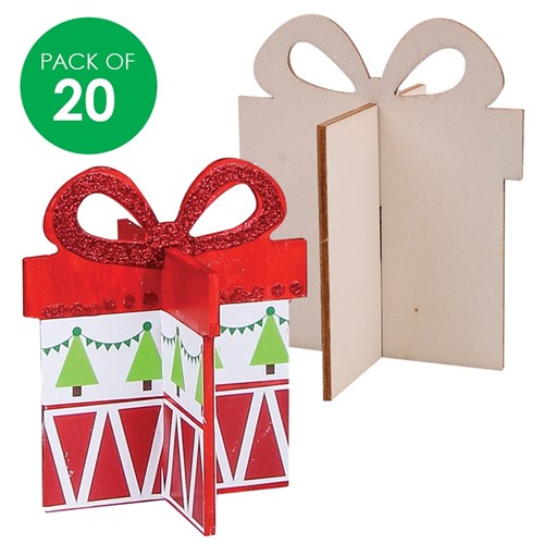 3D Wooden Presents - Pack of 20