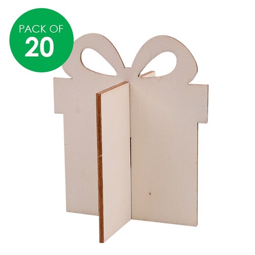 3D Wooden Presents - Pack of 20