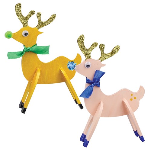 3D Wooden Reindeer - Pack of 20