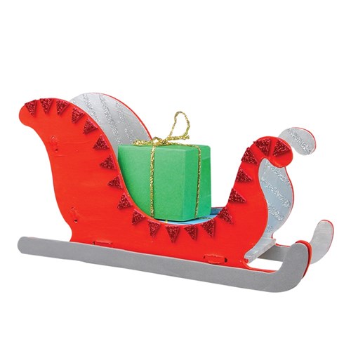 3D Wooden Sleighs - Pack of 20