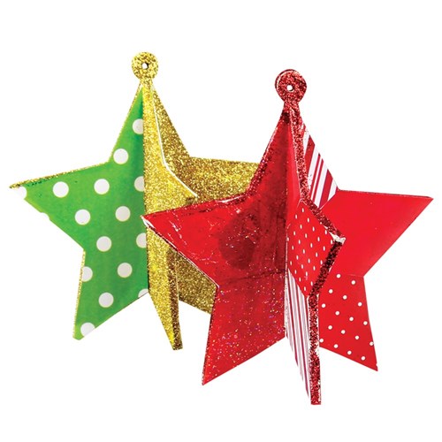 3D Wooden Stars - Pack of 20