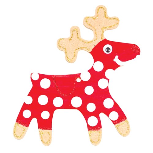 Wooden Reindeer Shapes - Pack of 20