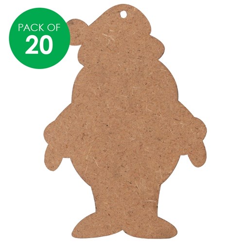 Wooden Santa Shapes - Pack of 20