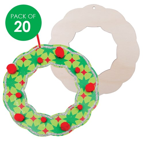 Wooden Wreaths - Pack of 20